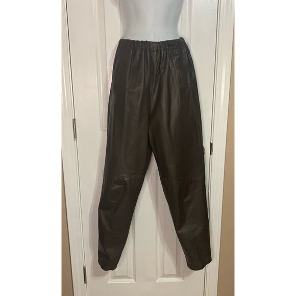Vintage 90s Cedars Women’s Brown Leather High Waist Pants - M - EUC - Picture 1 of 8